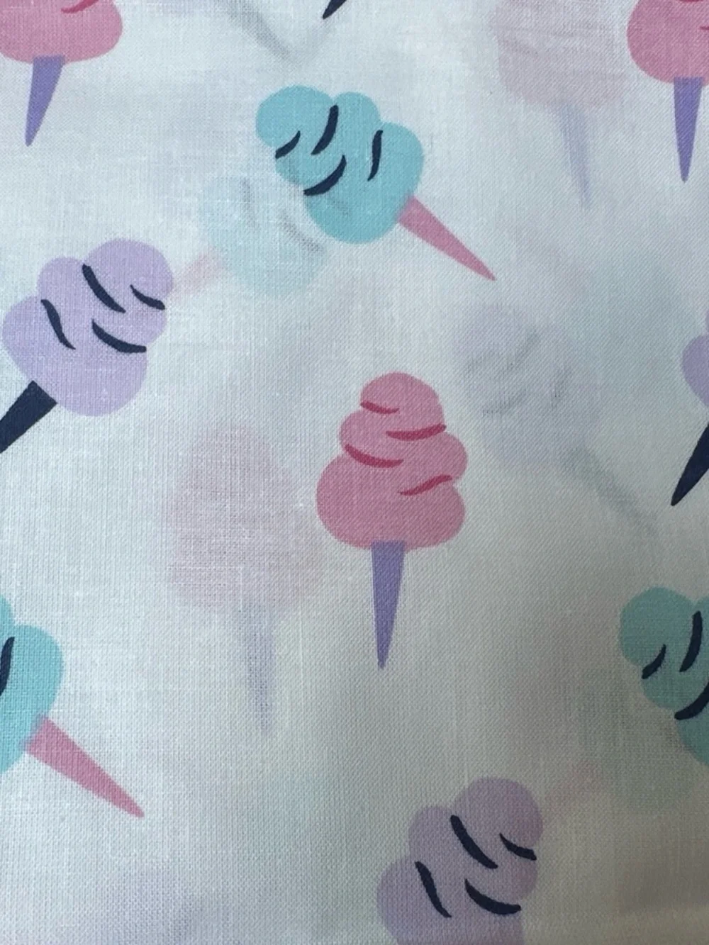 2 Yard Joann Fabrics Discontinued “Pastel Cotton Candy”Print Cotton Fabric
